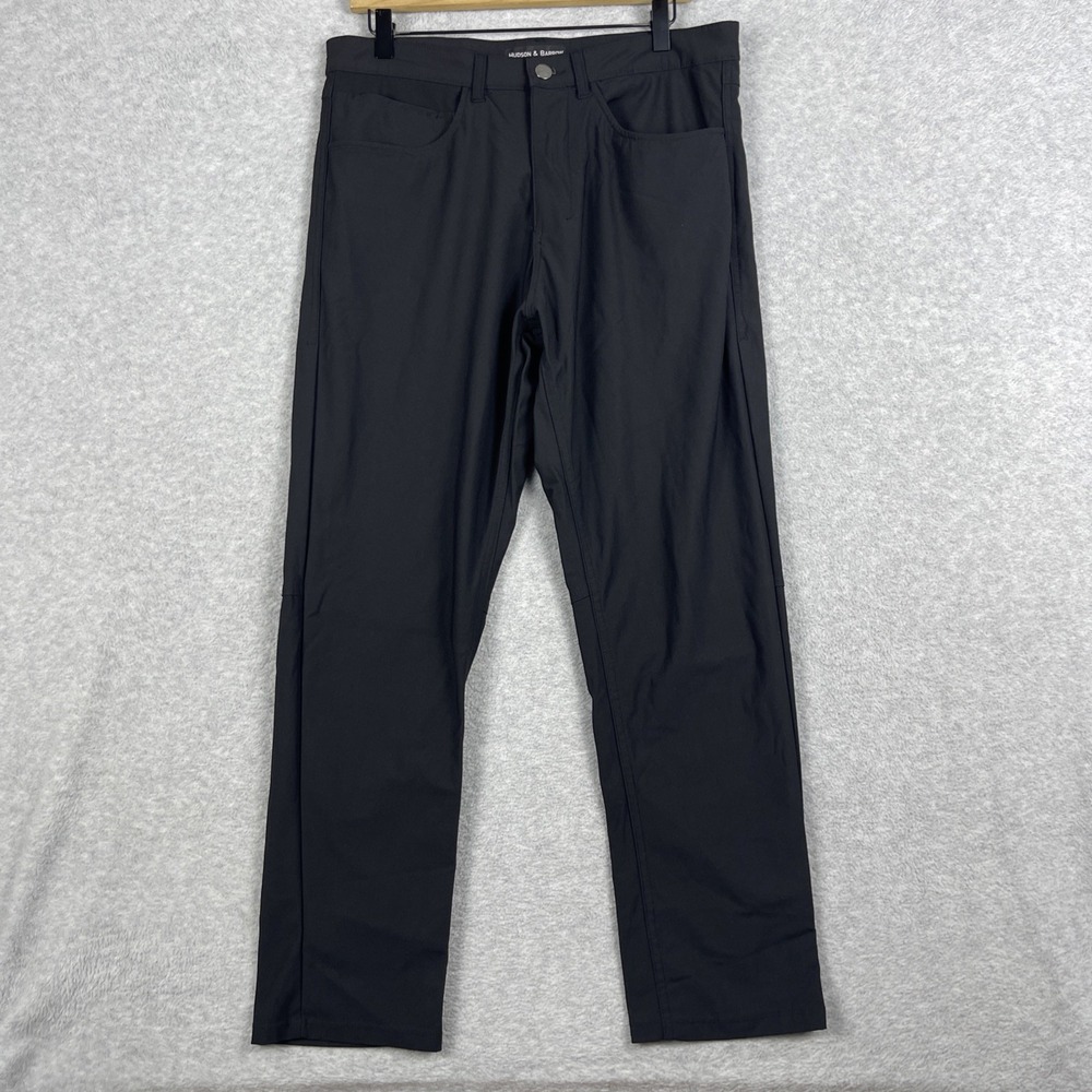 Hudson‎ & Barrow Performance Tech Pants Straight Leg Mens 34 Stretch Golf Office
